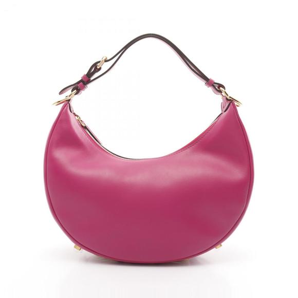 Fendi Graphy Small Handbag, Leather, Women's, Pink, 8BR798 - Picture 1 of 7